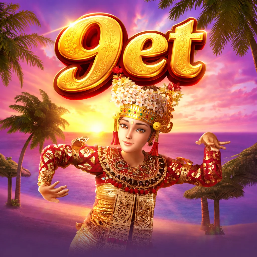 Visual bertema liburan tropis pantai pada game Bali Vacation dari 9et